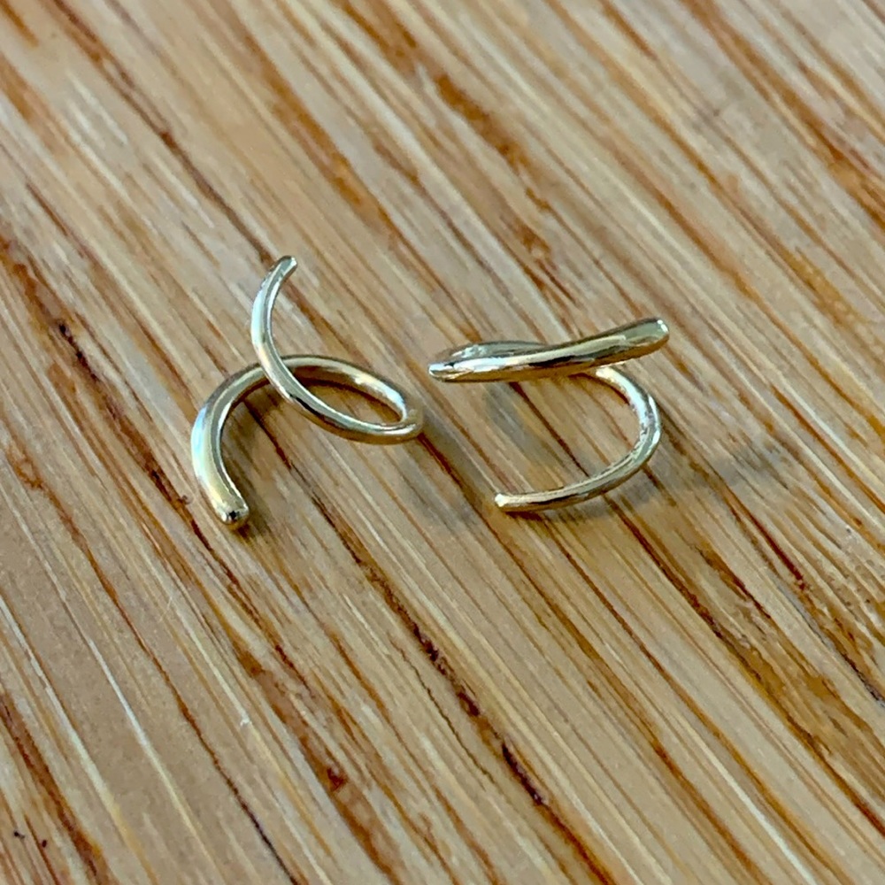 Mejuri 14k Gold Spiral Earrings